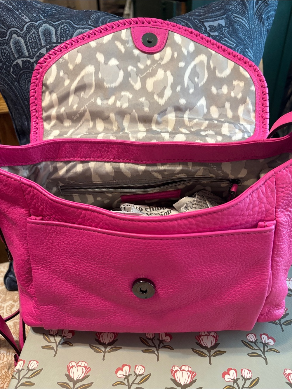 Aimee Kestenberg | Genuine Leather Hot Pink All For Love Crossbody - Picture 8 of 14